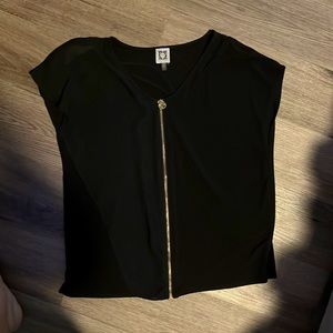 Ann Klein black blouse